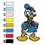 Donald Duck Embroidery Design 07